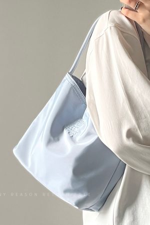 Women's Waterproof Nylon Underarm Shoulder Bag - 2025 Fashion Embroidered Canvas, Versatile Casual Style