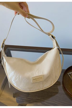 Women's White Dumpling Bag - High-End Versatile Shoulder & Crossbody Bag for Summer 2025 Fashion