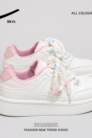 Women's White Sneakers 2025 - Breathable Simple Board Shoes for Students, Korean Style, Versatile Casual Footwear, Trendy INS Fashion