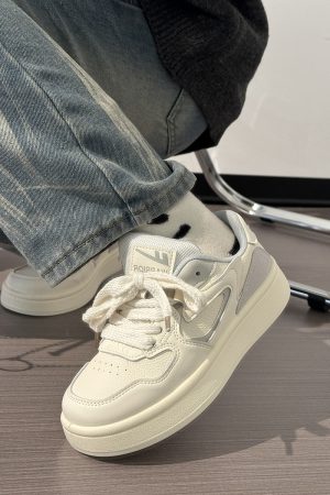Women's White Sneakers 2025 - Breathable Simple Board Shoes for Students, Korean Style, Versatile Casual Footwear, Trendy INS Fashion