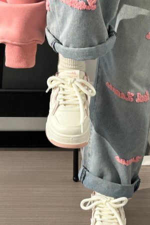 Women's White Thick-Soled Sneakers - Breathable Casual Skate Shoes for Spring Summer - Versatile Niche Fashion Footwear