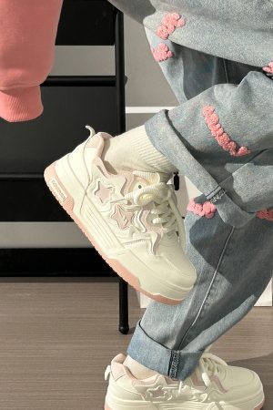 Women's White Thick-Soled Sneakers - Breathable Casual Skate Shoes for Spring Summer - Versatile Niche Fashion Footwear