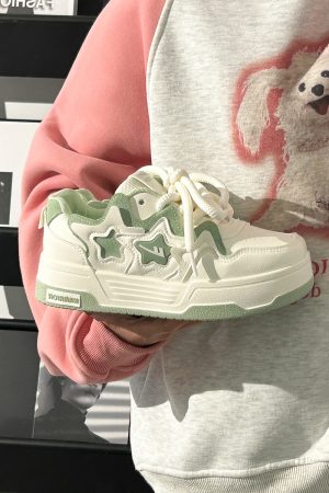 Women's White Thick-Soled Sneakers - Breathable Casual Skate Shoes for Spring Summer - Versatile Niche Fashion Footwear