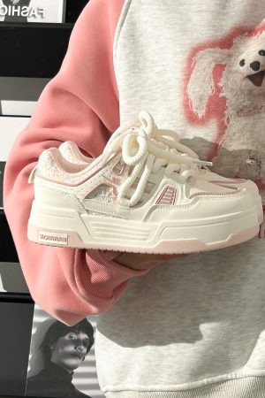 Women's White Thick-Soled Sneakers - Breathable Summer Board Shoes, Versatile Niche Design for Everyday Wear