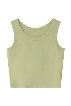 Women's Wide-Edged Round Neck Slim-Fit Short Vest Camisole Top - Summer 2025 Fashion, Trendy Casual Style