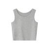 Women's Wide-Edged Round Neck Slim-Fit Short Vest Camisole Top - Summer 2025 Fashion, Trendy Casual Style
