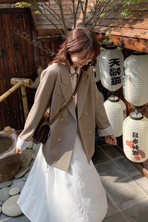 Women's Wrinkle-Free Blazer Jacket for Spring & Autumn 2025, High-End Niche Design, Small Size, Chic Lightweight Blazer