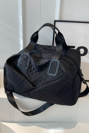 Women's Yoga Sports Bag with Dry Wet Separation, Large Capacity Fitness Bag, Handheld & Crossbody Travel Bag for Gym and Training