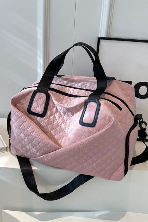 Women's Yoga Sports Bag with Dry Wet Separation, Large Capacity Fitness Bag, Handheld & Crossbody Travel Bag for Gym and Training