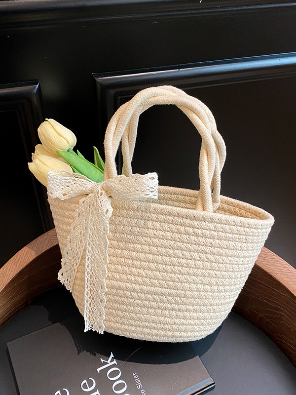 Woven Pastoral Style Tote Bag for Women - Versatile Beach & Vacation Straw Storage Bag Woven Pastoral Style Tote Bag for Women - Versatile Beach & Vacation Straw Storage Bag