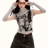Y2K American Retro Short Sleeve T-Shirt - Sweet and Spicy Anime Slim Fit Top for Summer Outfits