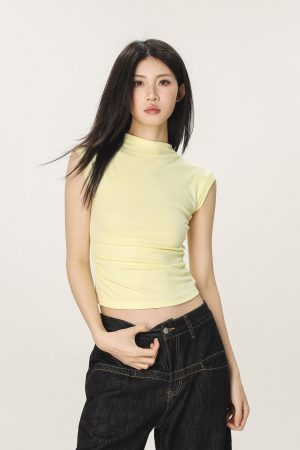 Y2K Casual Sleeveless Top for Women - High-End Feel Beer Captain American Style