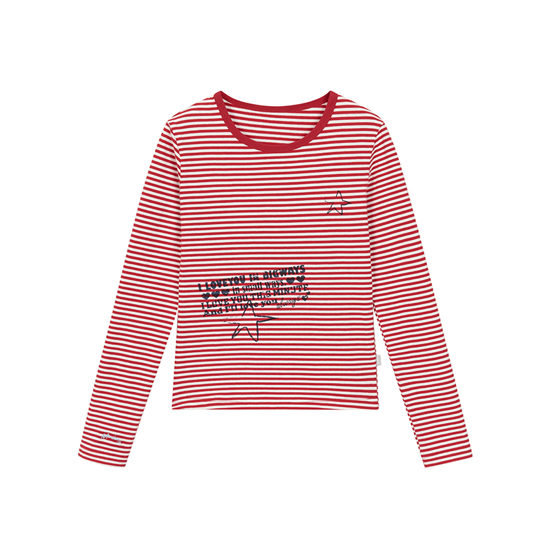 Y2K Color-Block Striped Long Sleeve Tee for Women - Autumn 2024 Trendy Base Top Y2K Color-Block Striped Long Sleeve Tee for Women - Autumn 2024 Trendy Base Top