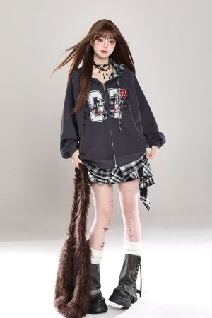 Y2K High-Waisted Irregular Checkered A-Line Half Skirt for Summer 2025 - Slimming Short Skirt for Trendy Millennial Fashion