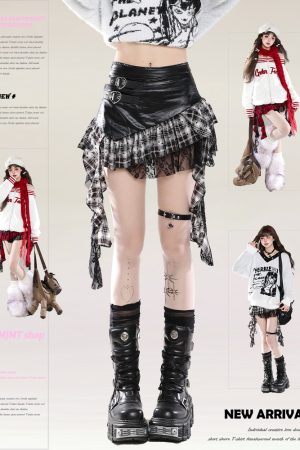 Y2K Irregular Pleated Ruffled A-Line Skirt for Women - Summer Fashion Short Skirt