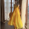 Yellow Backless Halter Dress - Long Beach Skirt for Seaside Vacation - Sexy Summer Style